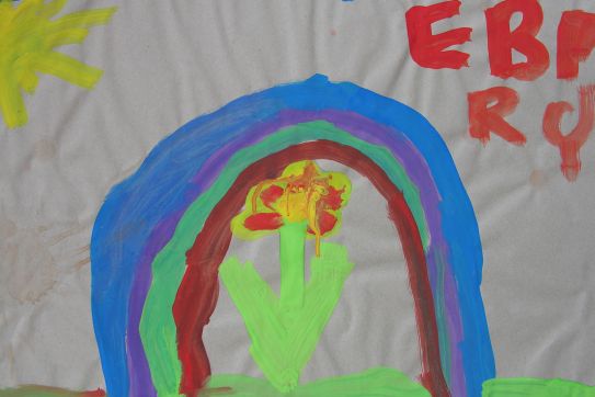 Aktionskunst Kindermalen Kinderbild Regenbogen Gemalt Von Ebry 7 Jahre