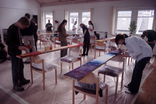 Workshop „Seelenbretter®-Malen” im Ökumenischen Bildungszentrum sanctclara Mannheim, November 2006