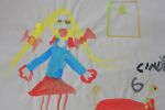 Kinderbild „Selbstbildnis”, gemalt von: Cindy (6 Jahre)