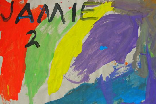 Kinderbild „Jüngste Künstlerinnen und Künstler”, gemalt von: Jamie (2 Jahre)