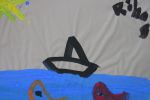 Kinderbild „Schiff”, gemalt von: Riha (3 Jahre)
