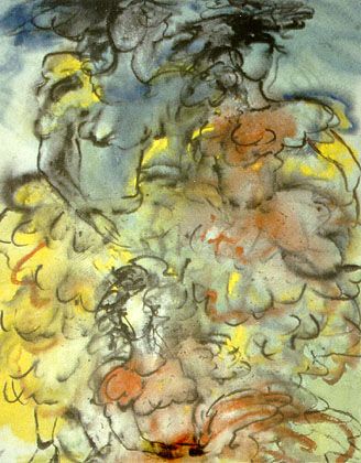 „Drei Tänzerinnen”, Aquarell 73x97cm, 1984