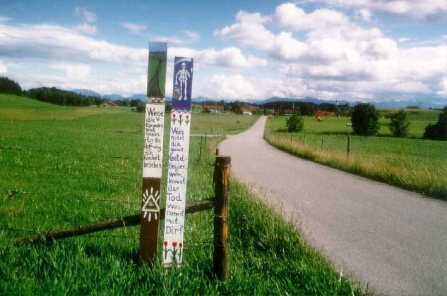 Feldweg bei Bauerbach, Bayern, 16. Juni 2001
