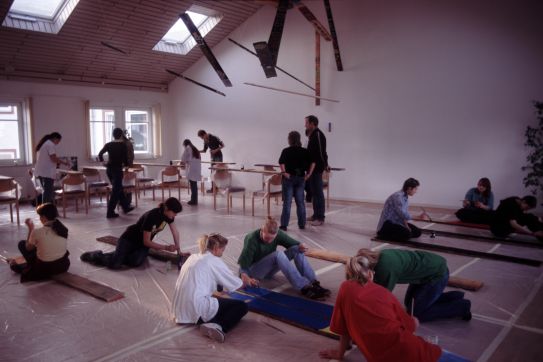 Workshop „Seelenbretter®-Malen” im Ökumenischen Bildungszentrum sanctclara Mannheim, November 2006